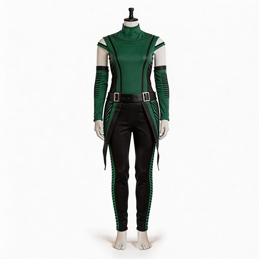 Kostium Cosplay Mantis Strażnicy Galaktyki Halloweenowy Strój do Odgrywania Ról Zielony Kombinezon dla Kobiet Dorosłych Pełny Zestaw