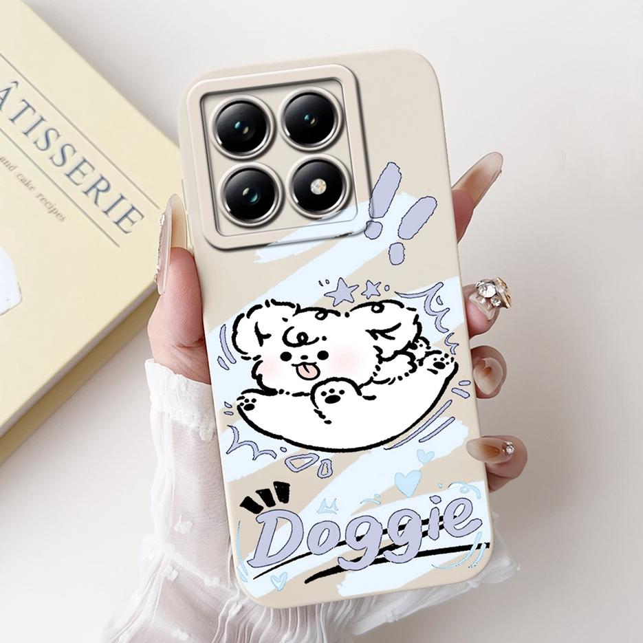 For Xiaomi 14T Pro Case Cute Dog Cartoon Cover Soft TPU Full Cameras Protection Shell For Xiaomi Mi 14T Pro Mi14T 5G Phone Cases