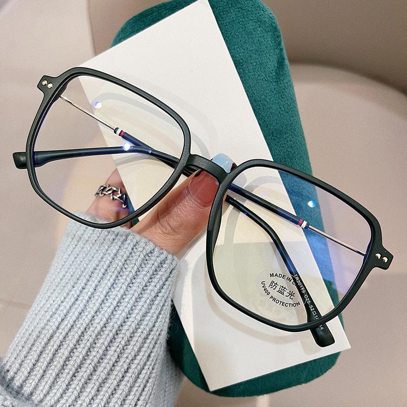 Transparent Computer Glasses Frame Women Men TR90 Anti Blue Light Presbyopia Eyeglasses Retro Oversized Square Reading Glasses
