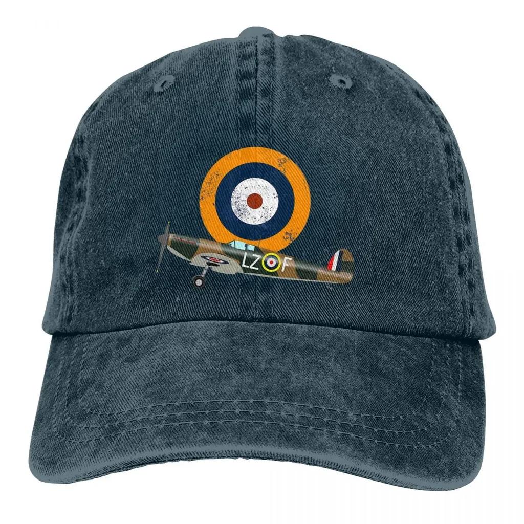 Supermarine Spitfire RAF Samolot WW2 Samolot Flugzeug MKI Usuń Czapkę z Daszkiem Unisex Kapelusze Kowbojskie Daszek Snapback Czapki dla Miłośników
