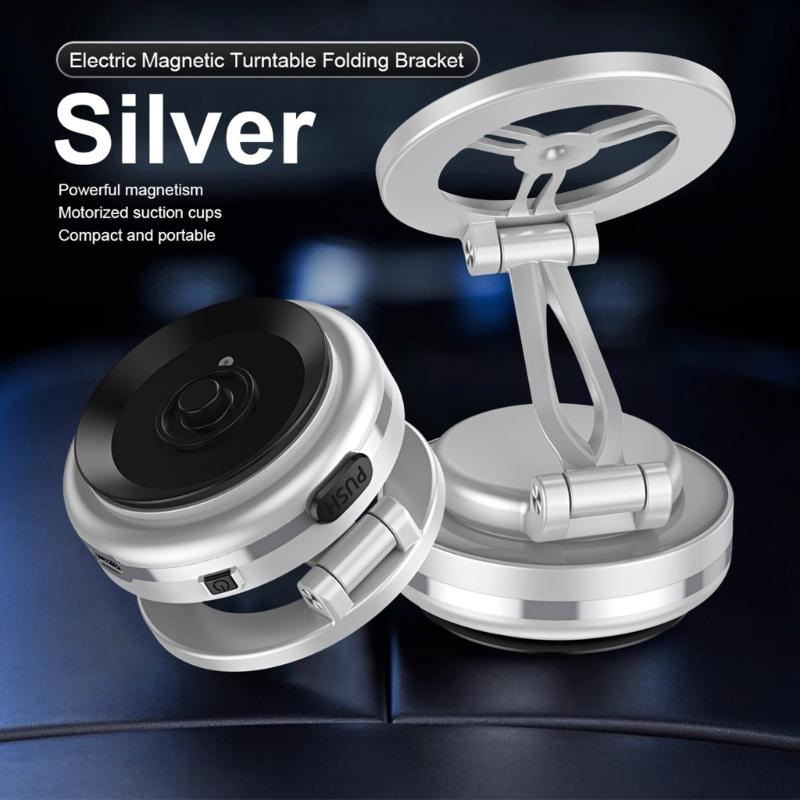 Portable Secure Magnetic Car Phone Bracket Holder with Vacuum Suction for Navigation Video Calls Safe Driving Experience