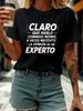 Aesthetics Claro Que Hablo Conmigo Mismo Spanish Letter Print Unisexs Tshirt Casual Daily Summer Short Sleeve Round Neck Tee