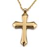 Heavy Big Shiny Golden Cross Pendant Men's Necklace Stainless Steel Punk Trend Jewelry Chunky Metal Cross Charm Gift