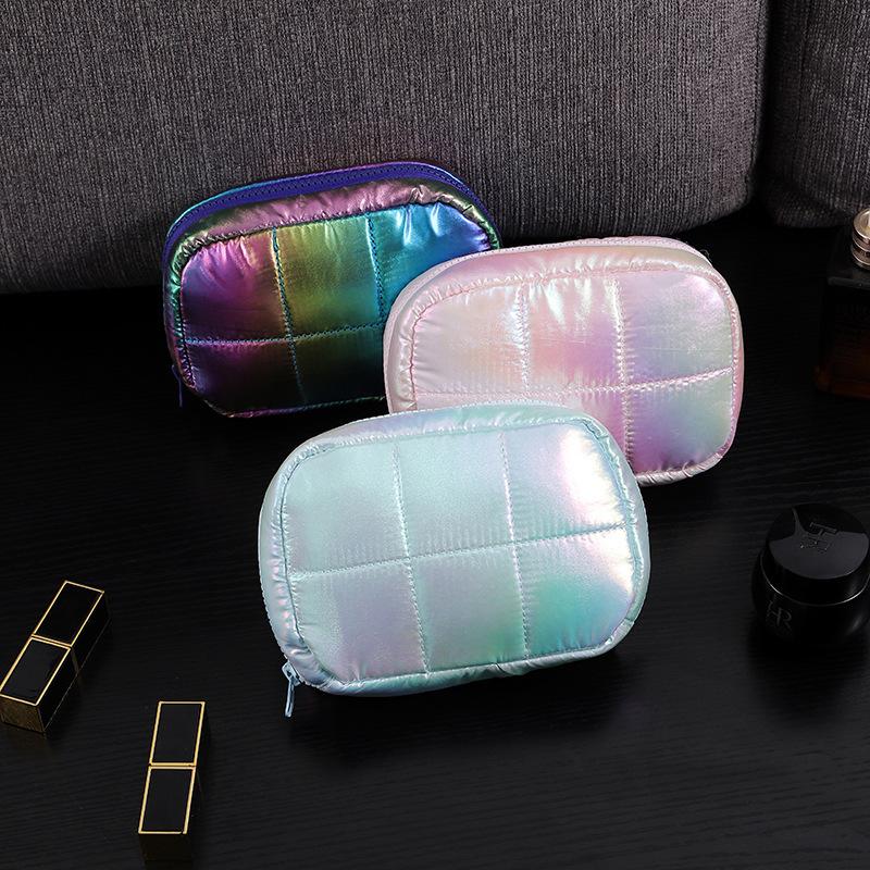 New Down Padded Cloud Cosmetic Bag Storage Bag Shockproof and Anti-collision Cosmetic Bag Portable