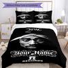 2pac Customizable Name Bed CoverBed Design for Decorate room Machine Washable Home Decor Gift for Festivals