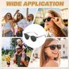 polarized retro and trendy clear [uxcell] Square-shaped sunglasses, style, unisex, gray-green (black-gray lenses)