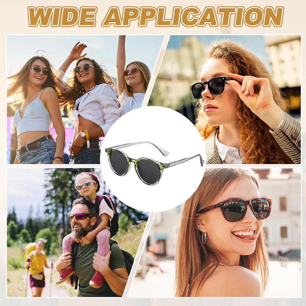 polarized retro and trendy clear [uxcell] Square-shaped sunglasses, style, unisex, gray-green (black-gray lenses)