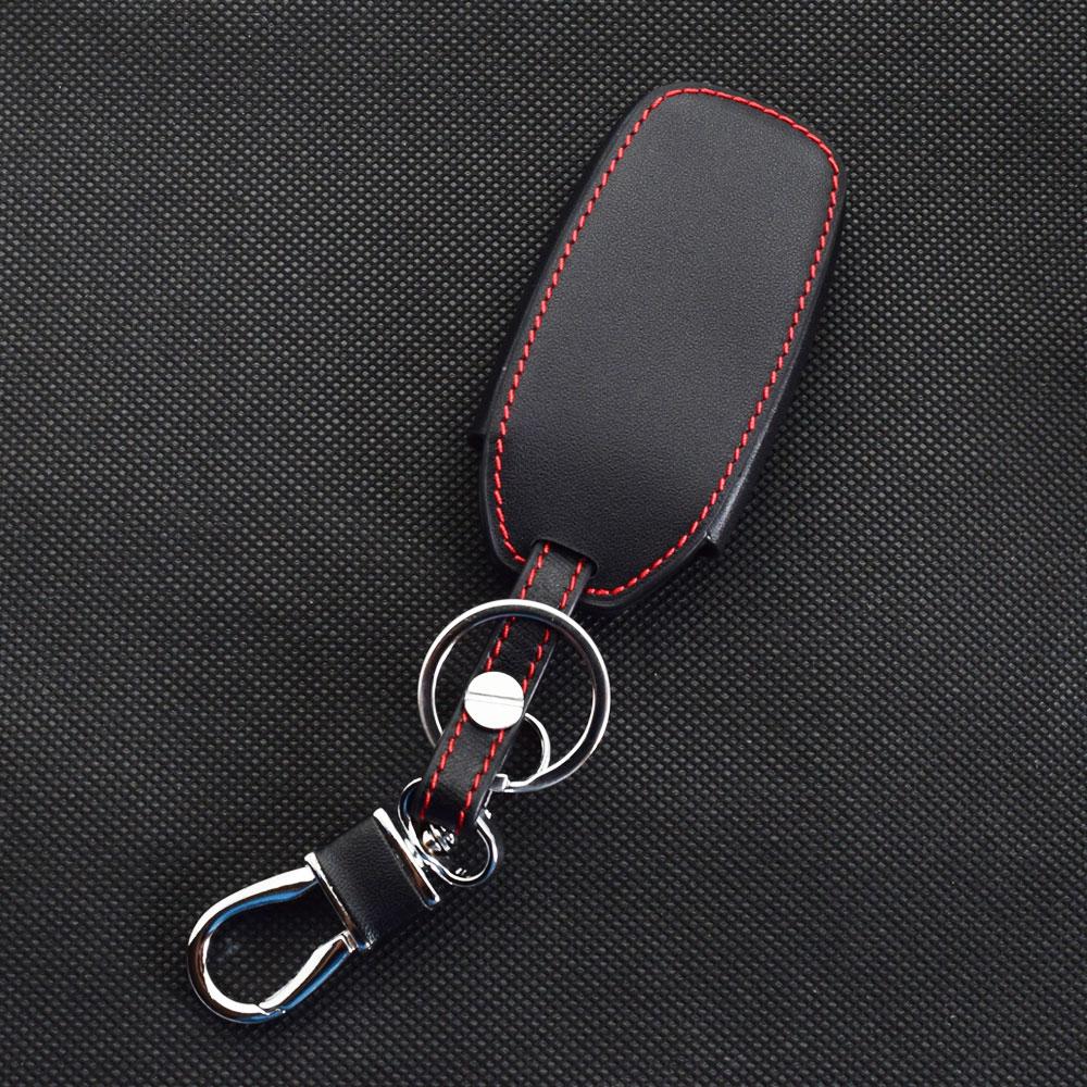 Leather Car Key Cover Remote Control Fobs Shell Protector Case Auto Accessories For Ford Territory