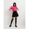 Splicing Chiffon Petal Short Sleeved Round Neck Women's T-shirt Slim Fit and Versatile Casual Top