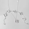 Seiko Silver Lucky Laser Clover Pendant Necklace Women'S Light Luxury Niche Clavicle Chain Premium