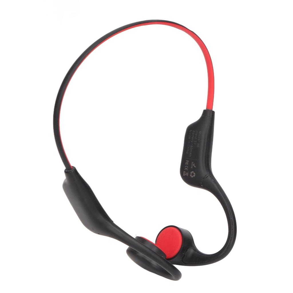 Bone Conduction Bluetooth Headphone Stereo IP68 Sweat Proof Open Ear Wireless Headset with Mic for Running Driving