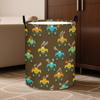 1pc Laundry Basket, Cartoon Truck Design Dirty Clothes Basket, Foldable Storage Basket with Handle, Polyester Material, Perfect for Organizing Bathroo