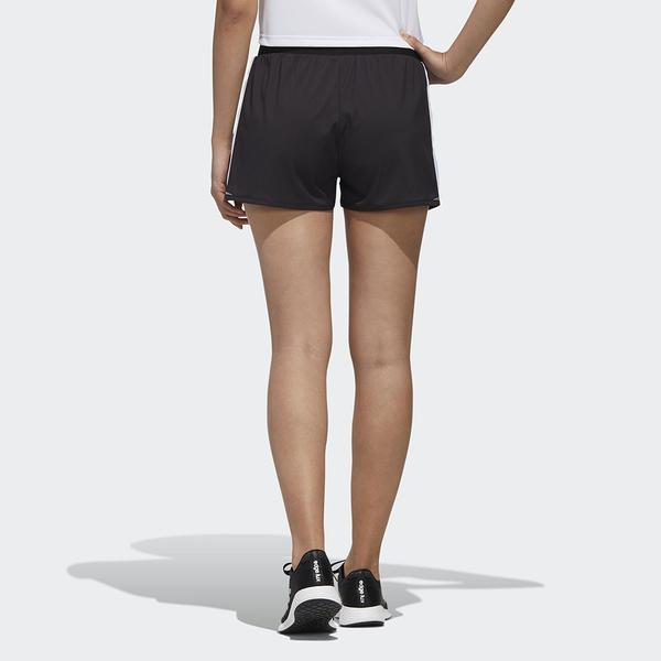 Adidas Lace-Up Mid-Rise Side Stripe Three-Quarter Casual Shorts Women shorts Black GJ9031