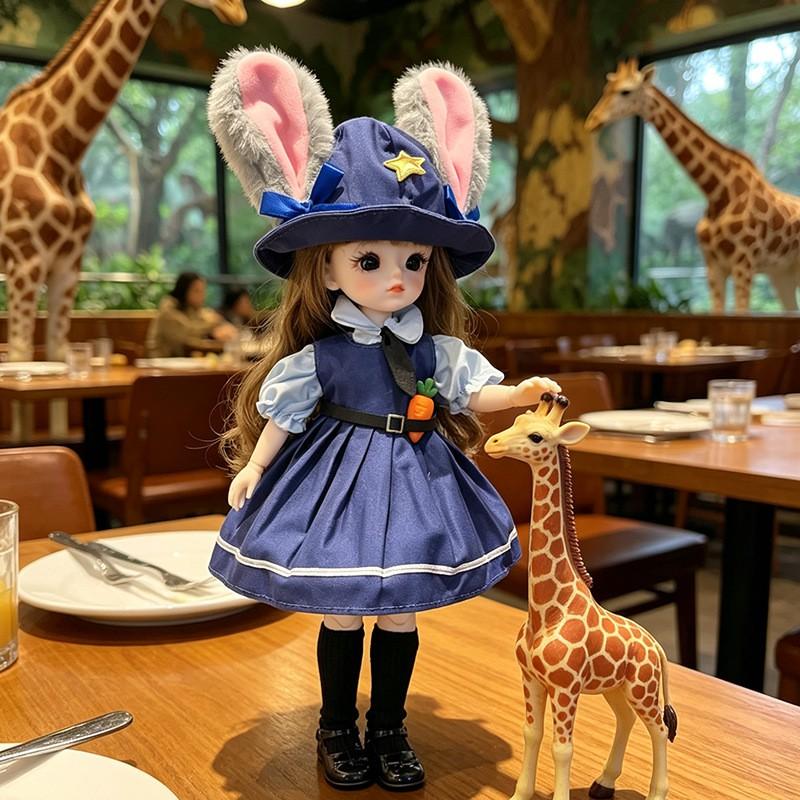 30cm BJD Doll Body With Removable Outfit Set Lolita Style Fashion Playset Teen Girls Collectors