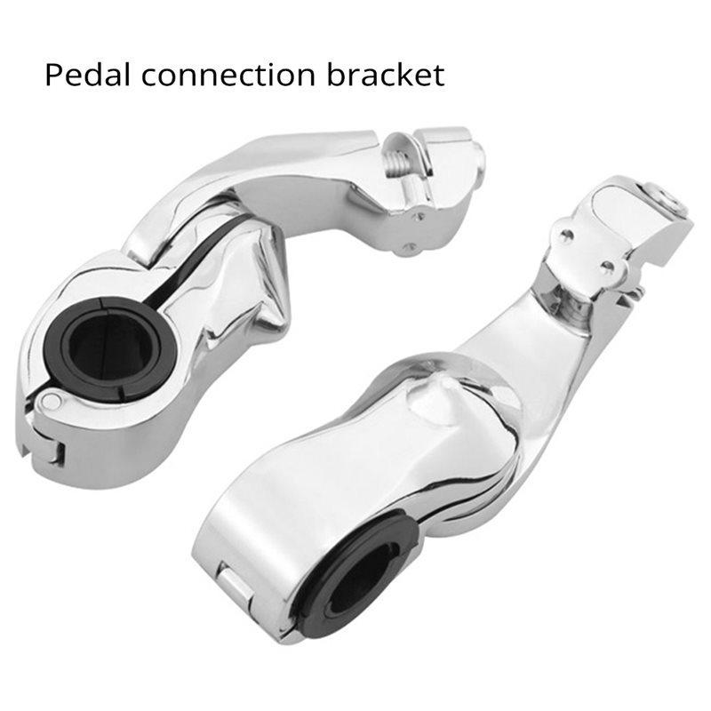 Engine Guard Bracket 32Mm 1-1/4" Footpegs Connector For Series Racer Motorcycle Parts Black