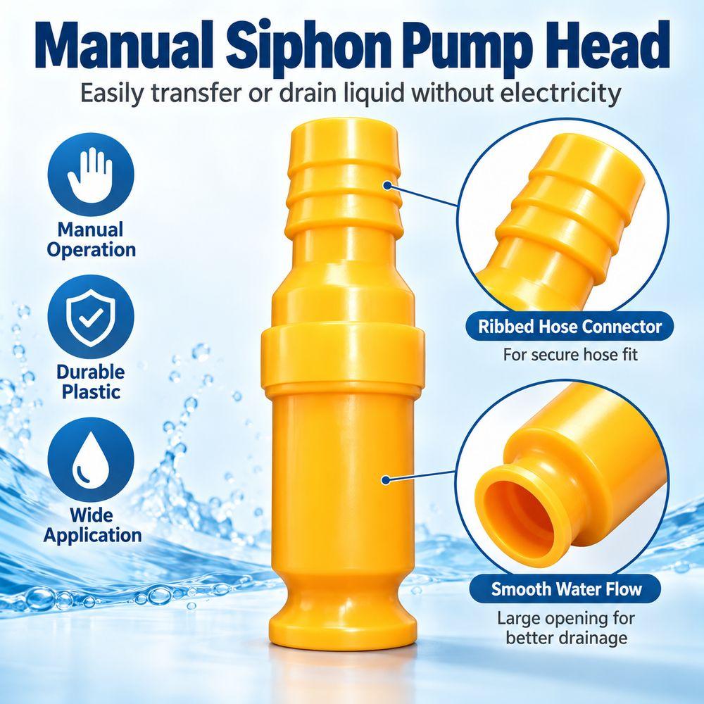 Hose Connector Siphon Pump Head Manual Water Transfer Nozzle Aquarium Water Change