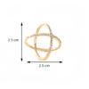 Simple Temperament Shining Rhinestone Gold Color Geometry Brooches Silk Scarf Buckle Shawl Buckle for Women Exquisite Jewelry