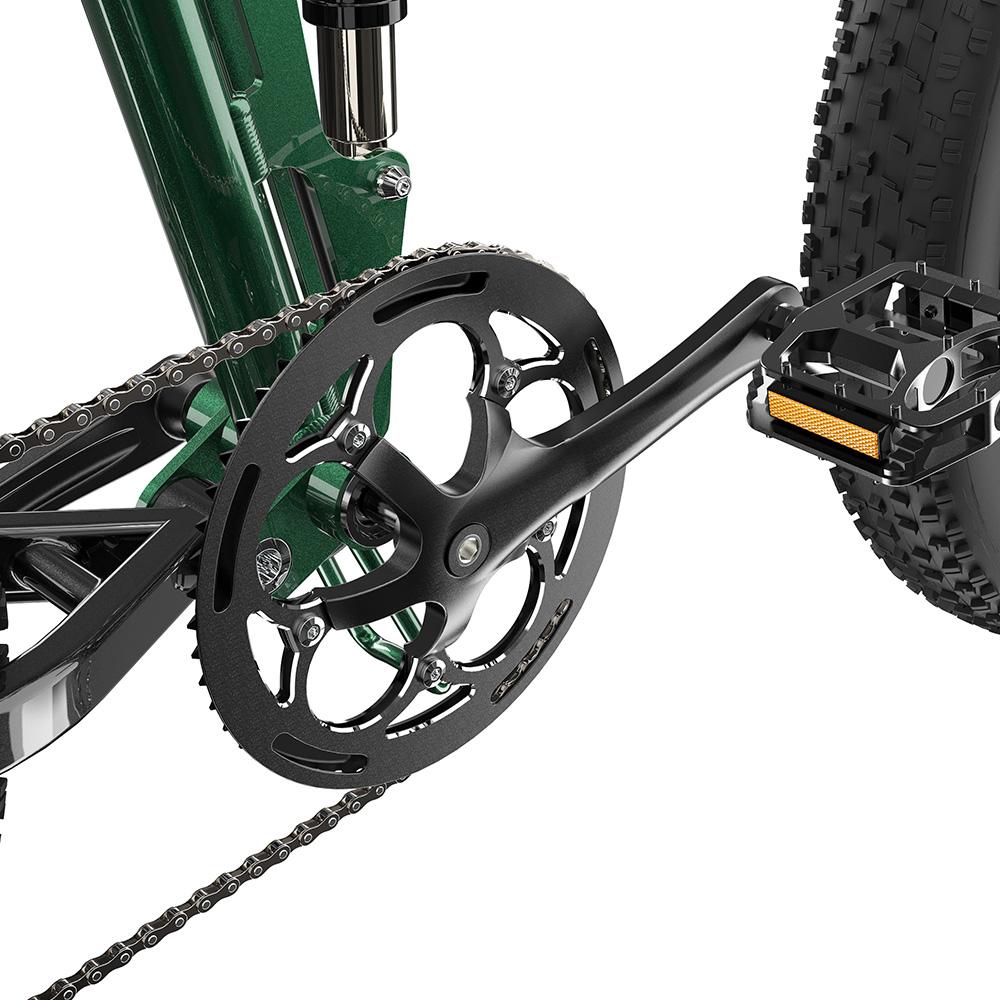 Electric Bicycle Foldable Dukawey 1000Wx2 Motor Full Suspension 48V 17.5AH 26" Fat Tire Ebike For Adult Color LCD Screen BST-6