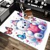 1pc Anime Cartoon Design "I Love You" Polar Bear Chair Mat - Non-Slip Carpet for Office Chairs, Festive Gift, Universal for All Seasons, Suitable for