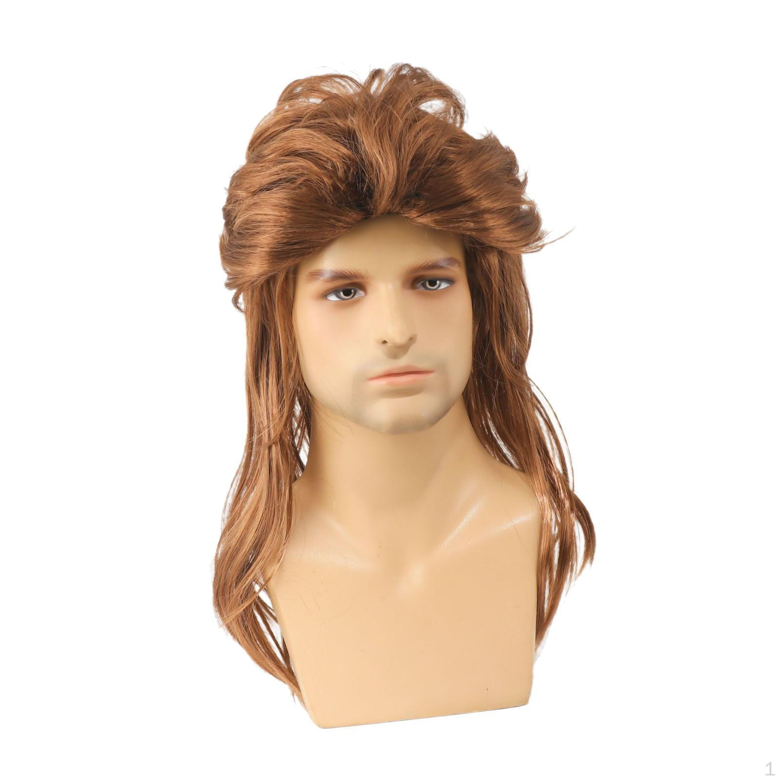 

Mens Mullet Hairpiece Retro Design Fancy Party Accessory for Masquerade