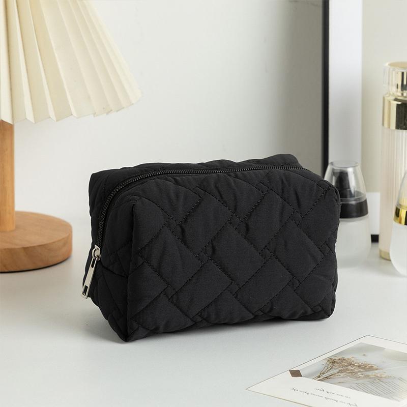 Floral Print Makeup Bag For Women Portable Simple Large Capacity Soft Storage Bag For Travel