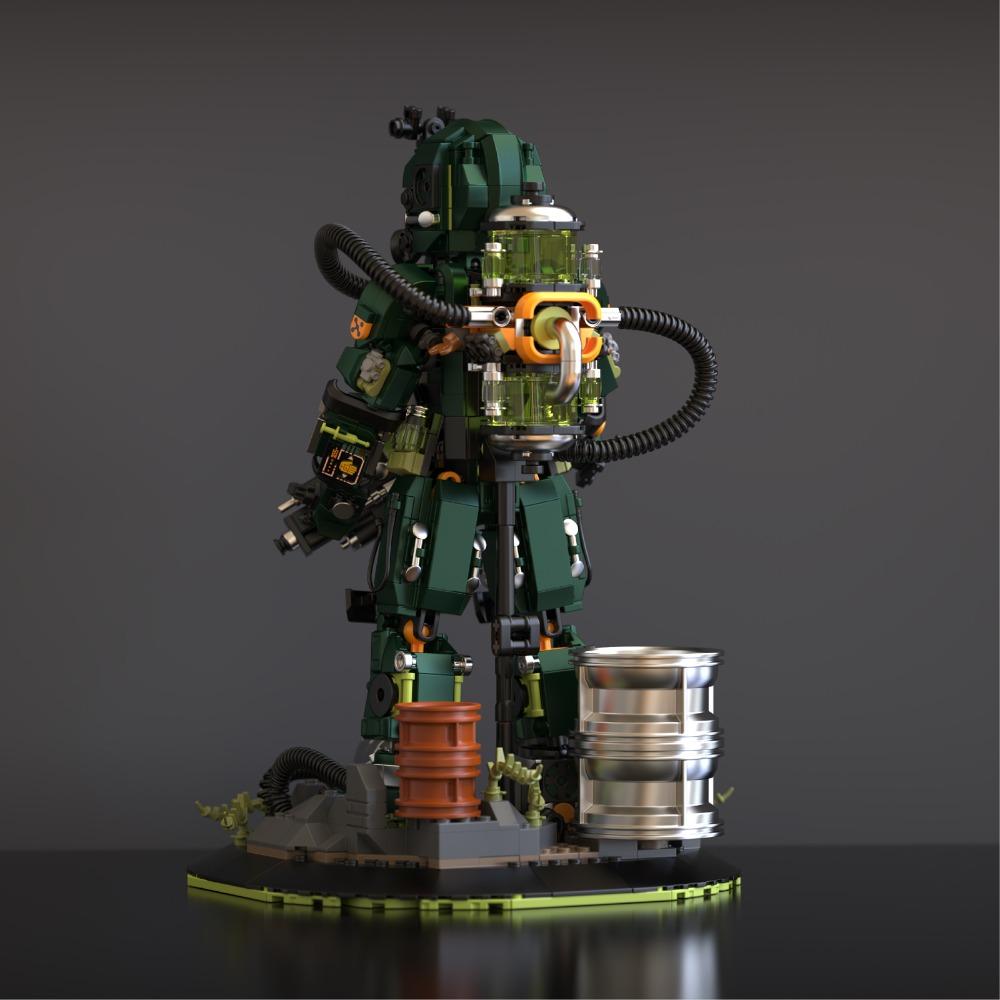 1271PCS City Mech Warrior Building Kit Futuristic Xeno Striker Model Assembled Toys for Desk Decor STEM Gift