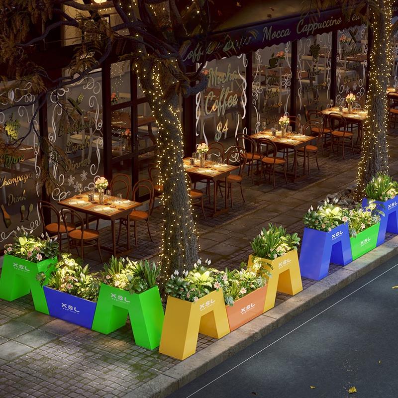 YunDuo A+U Outdoor Iron Planter Box