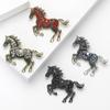 Unisex 4-color Elegant Enamel Animal Year Of The Horse Brooch Pins Luxury Strong Horse Brooches For Women Gifts