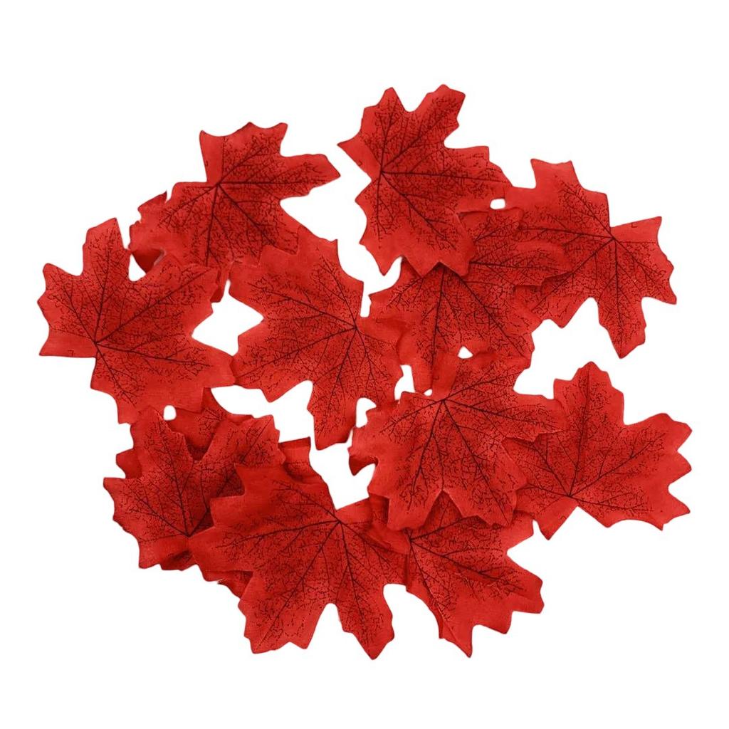 Realistic Fake Maple Leaves for Fall Decor - Wedding Aisle Scatter Autumn DIY Crafts Party & Classroom Decoration