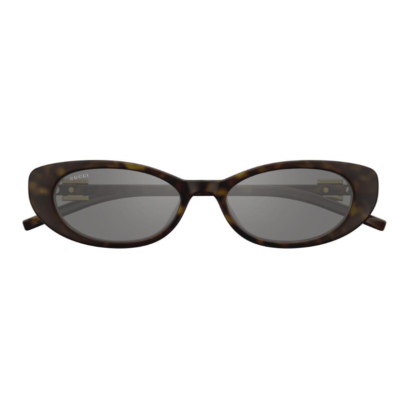 Gucci Logo Detail Oval Sunglasses Women Sunglasses Tortoise GG1680S003