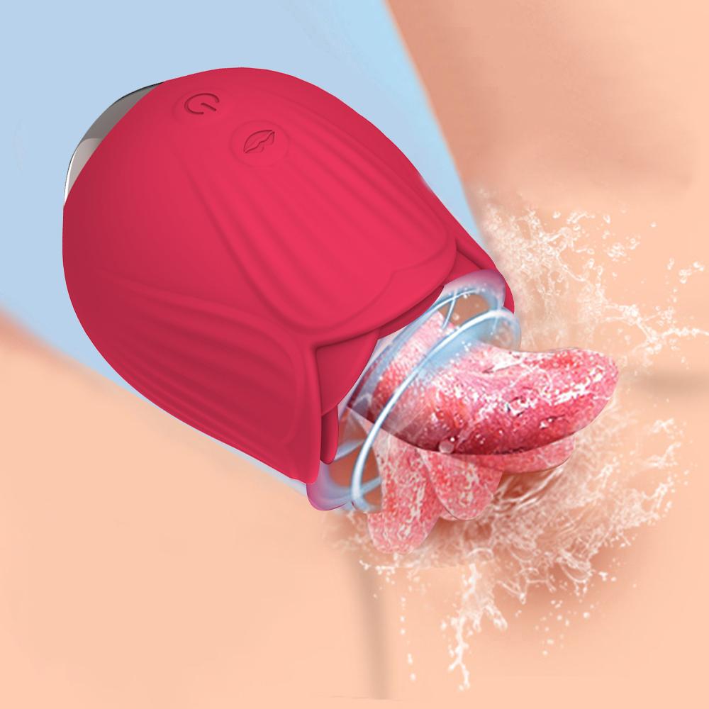 Tongue Licking Vibrator for Women Clitoris Sucker Stimulator Adults Goods Sucking Rose- Toy Nipple Sex Toys Female Sex Supplies