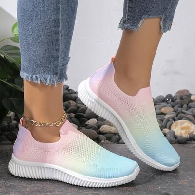 Damen, Sportschuhe, Fly Woven Schuhe, Übergröße, Fußüberzieher, Freizeitschuhe