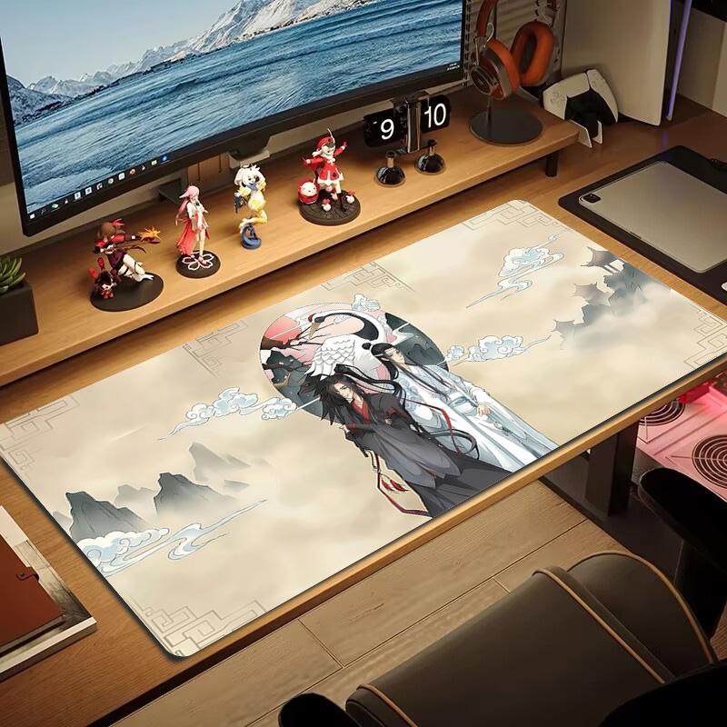 Dragon Phoenix Color Mouse Pad Large Gaming Table Cushion Non-slip Laptop Tablet Big Mousepad XXL Mat Mini PC Playmat With Lock edge