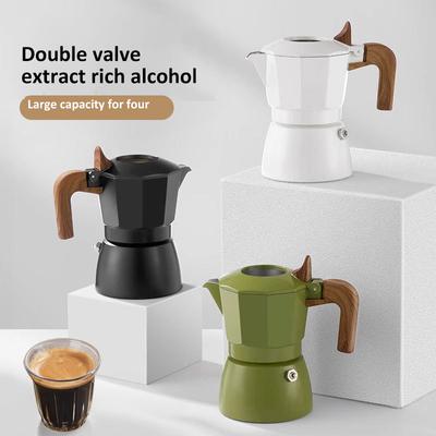 150ML Double-valve Moka Pot Espresso Coffee Pot Professional Brewing Coffee Pot  Household Espresso Outdoor Coffee Appliance