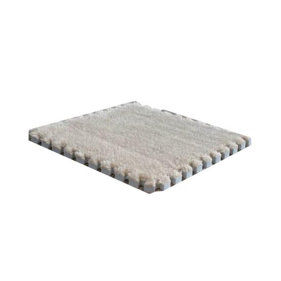 Floor Mat Solid Color Plush Dry Feet Floor Tiles Rug Tear-resistant Protective Square Washable Bedroom Puzzle Rug Living Room Mat