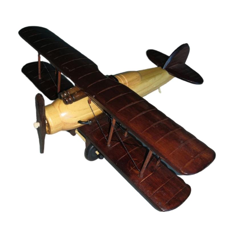 Handmade Wooded Air Plane Model Ornament Living Room Desktop Creative Decoration