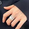 Women's Adjustable Open Punk Multi-layer Ring - Exaggerated Hip Hop Design, Sweet and Cool Internet Celebrity Style for Index Finger