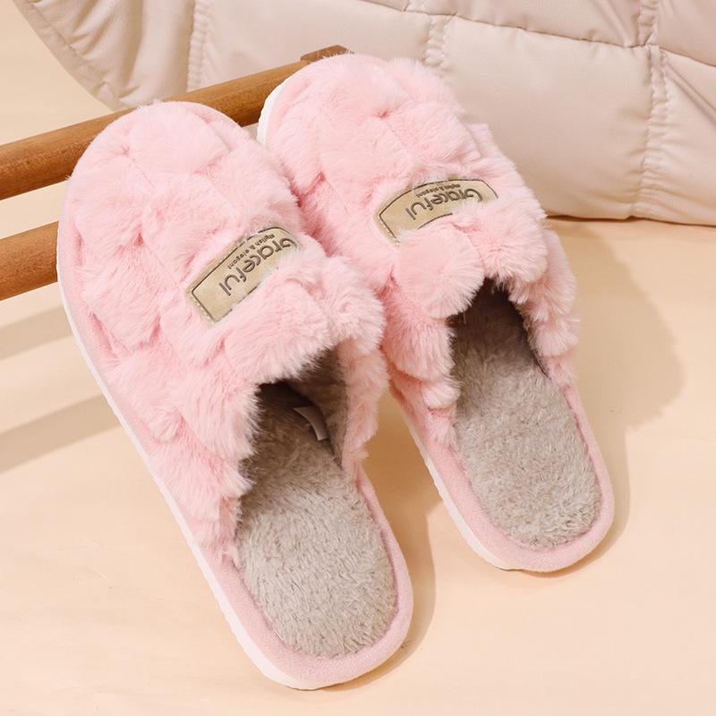 New Home Slippers, Thick-soled Warm and Anti-slip Cotton Slippers for Home Use