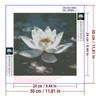 5d DIY Diamond Painting Cross Stitch White Lotus Flowers Diamond Embroidery Mosaic Full Round Drill Home Decor Arts