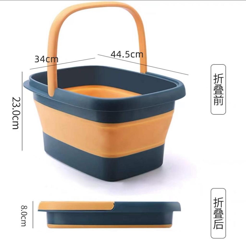 Foldable Foot Bath Tub Deep Large Plastic Foot Soaking Bucket Portable Household Spa Basin Calf High Design Travel Storage