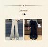 Women's Gray Micro-Flare Sweatpants: 2025 Autumn/Winter Korean Style, Wide Leg, Plus Velvet, Thickened Casual Pants.