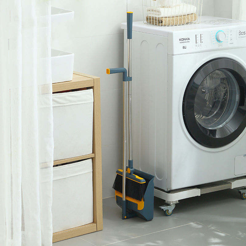 New Household Broom Set with Dustpan Combination - Folding Sweeping Broom Wiper Dustpan And Garbage Shovel Included