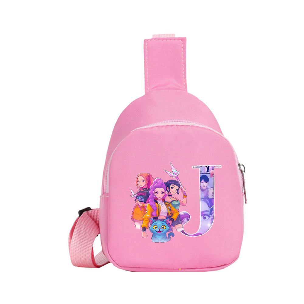 Anime Tegneserie 26 Engelsk Bogstav K-Pop Dæmonjægere Kawaii Brysttaske til Dreng Pige Skuldertaske Studerende Bærbar Crossbody Pung Barn Julegave
