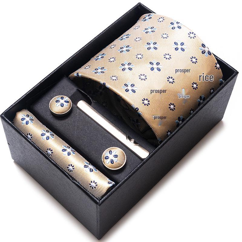 Men's Formal Business Jacquard Tie Gift Box Set