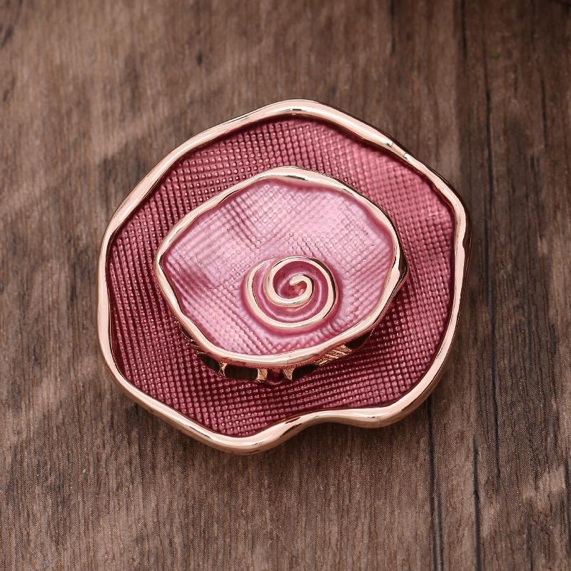 Heiß verkaufende emailierte geometrische Blume magnetische Brosche, modische kreative Blumenbrosche für Damen