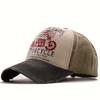 JYL TS DIY Printed Trucker Cap Washed Outdoor Hat Cotton