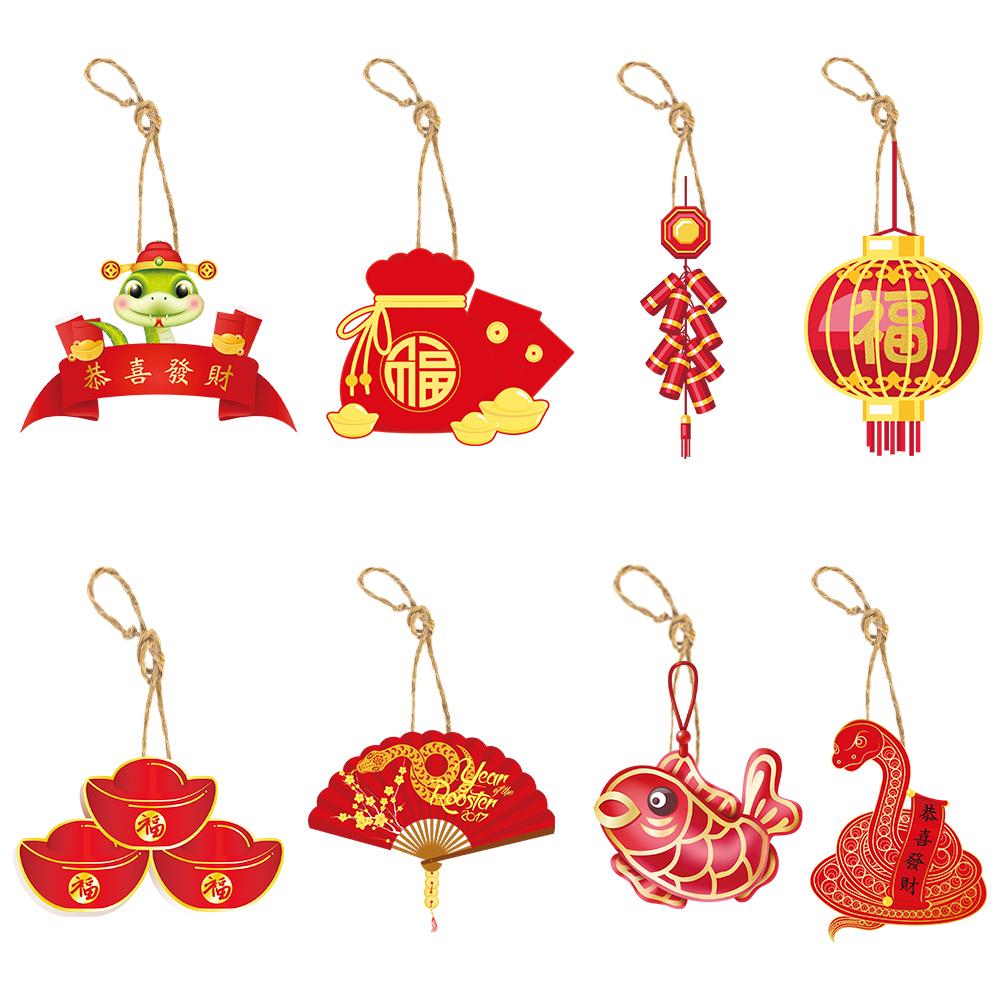 

8 шт. Подвеска для украшения на китайский Новый год Год Змеи в стиле фонарика Лунный Новый год Праздник весны вечеринка Подвесные украшения