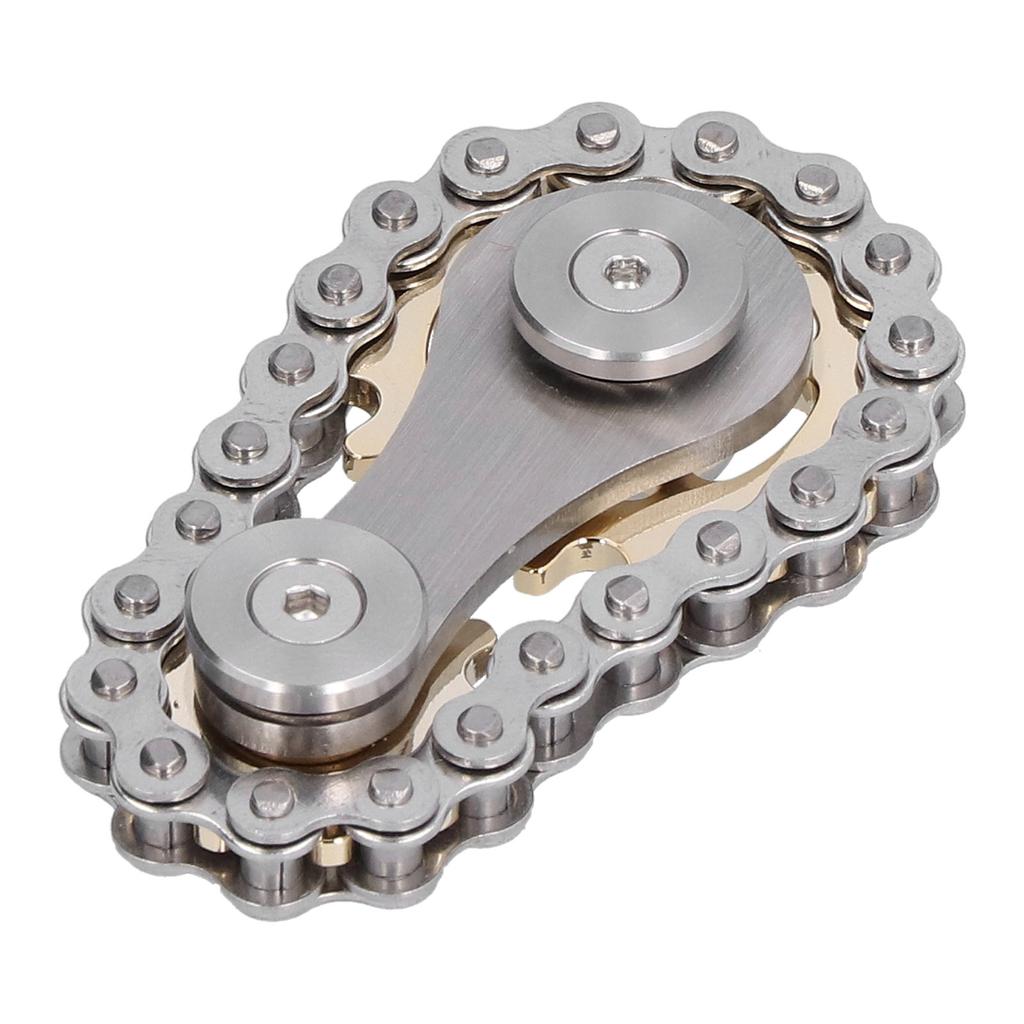 Stainless Steel Fidget Sprocket Toy Children Gears Linkage Bike Chain Toy for ADHDPlating Base
