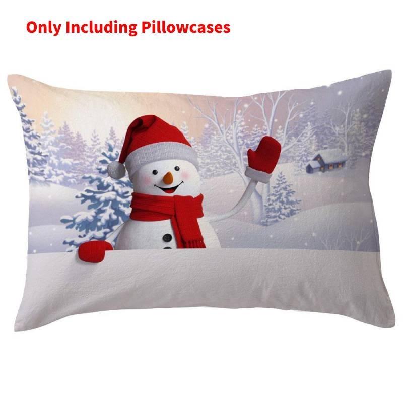 Charming Christmas Cartoon Linen Cushion Cover For Living Room Or Bedroom