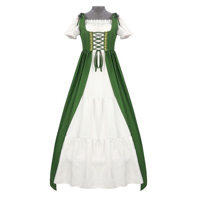 Medieval Corseted Skirt, European and American Retro Skirt, European Medieval Classical Women's Dress, Commoner Performance Costume